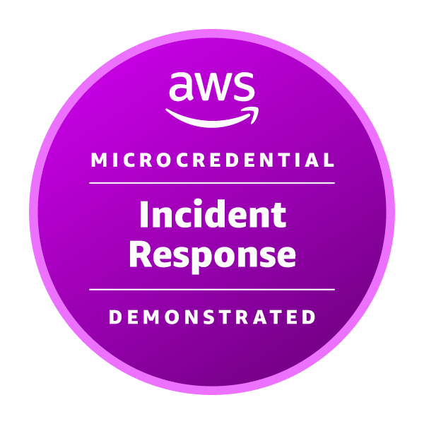 AWS Incident Response Demonstrated badge